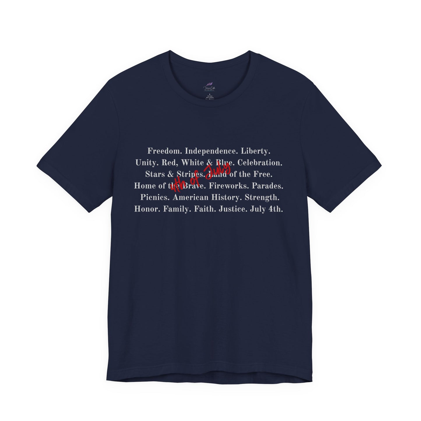 100% Airlume Cotton Patriotic T-Shirt: Adult Unisex Fit XS-5XL