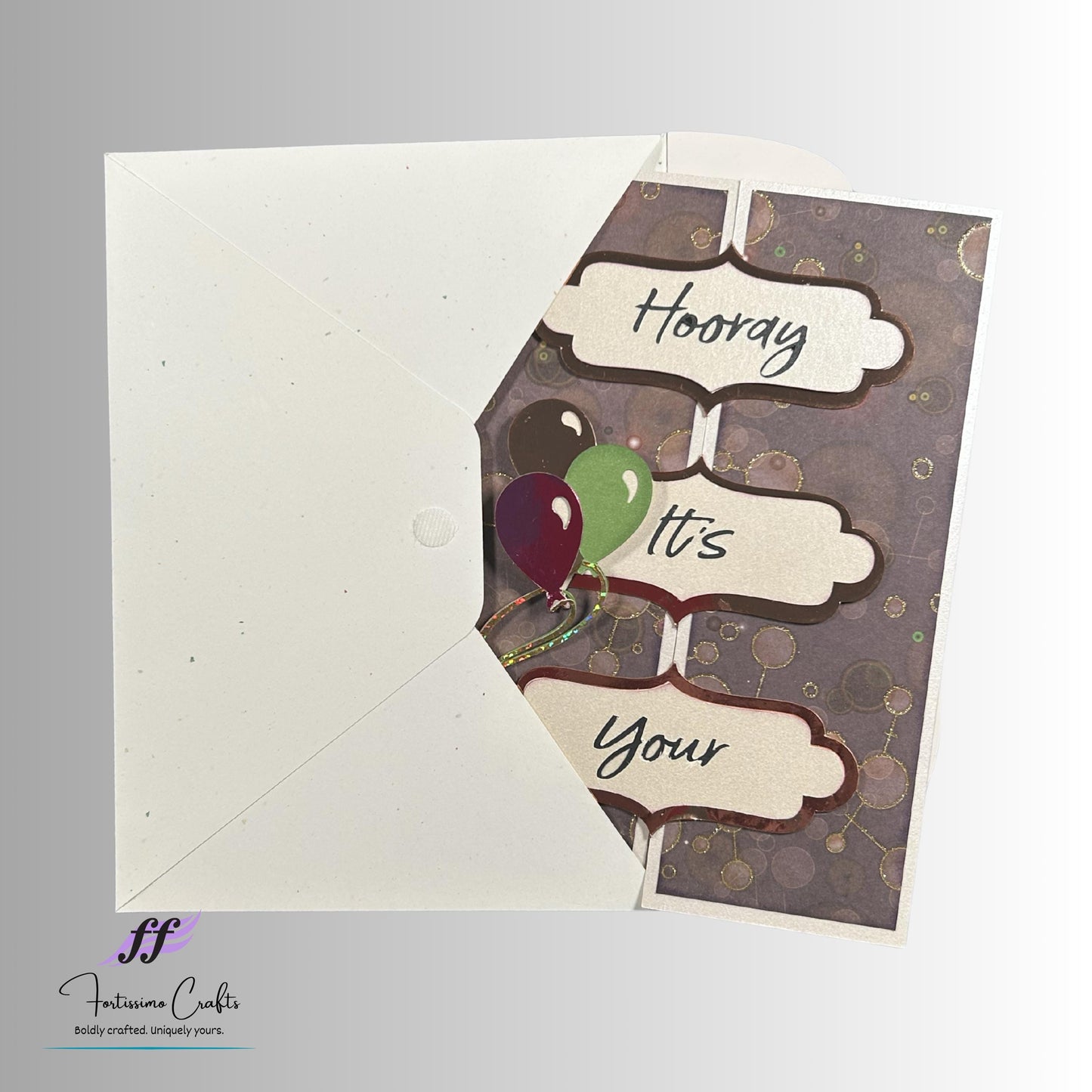Handmade Hooray! It’s Your Birthday Card 5X7; Unique Keepsake Card
