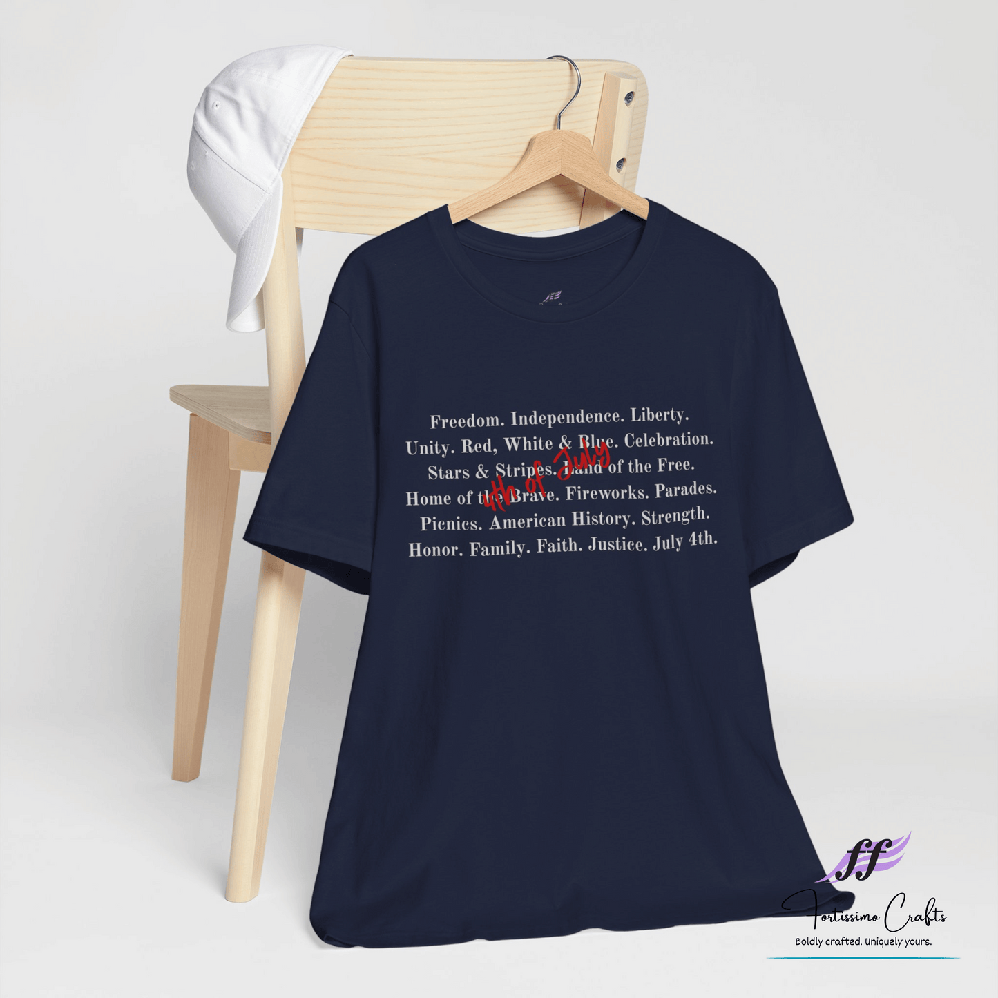 100% Airlume Cotton Patriotic T-Shirt: Adult Unisex Fit XS-5XL