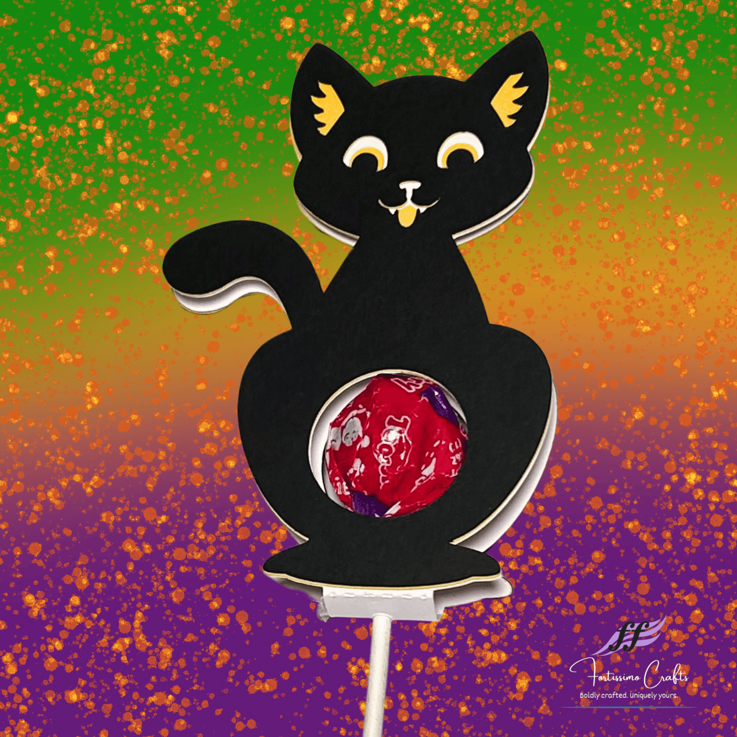 Halloween Lollipop Holders 4" - 5": Handmade Treat Holder Assorted