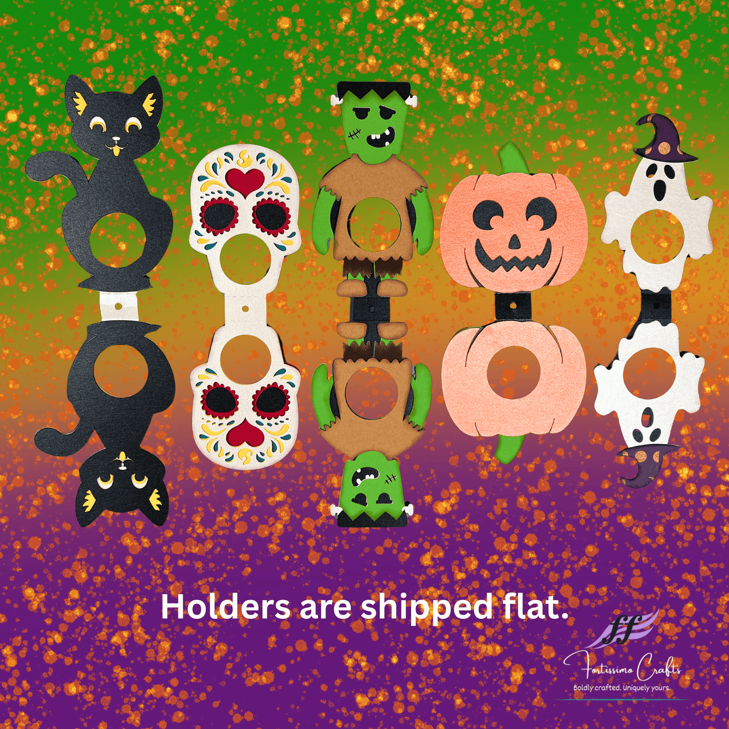 Halloween Lollipop Holders 4" - 5": Handmade Treat Holder Assorted