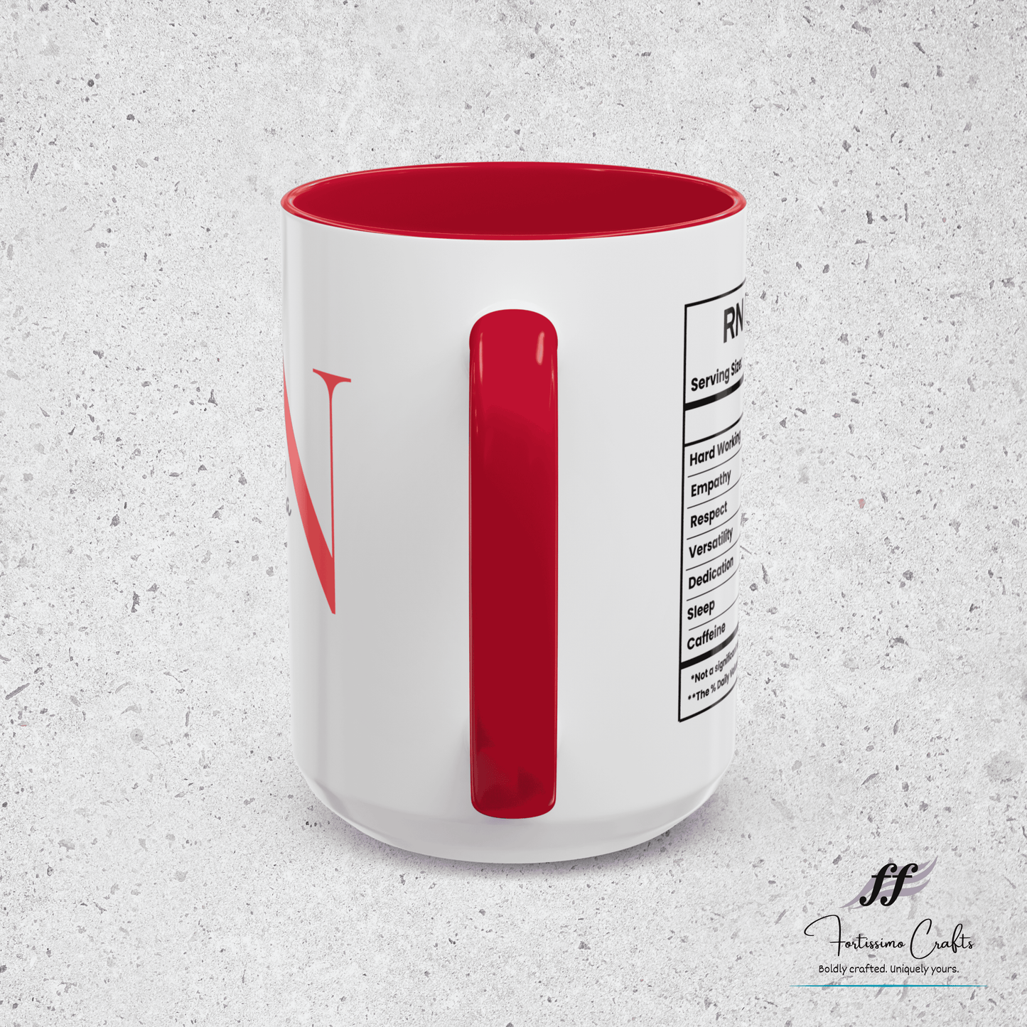 Personalized RN Coffee Mug: 11oz & 15 oz Ceramic Multiple Colors