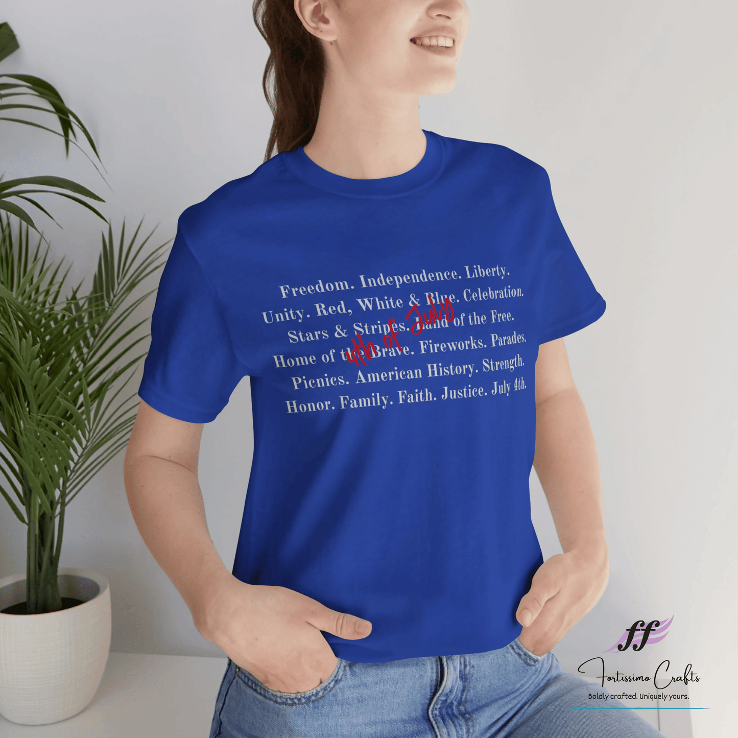 100% Airlume Cotton Patriotic T-Shirt: Adult Unisex Fit XS-5XL