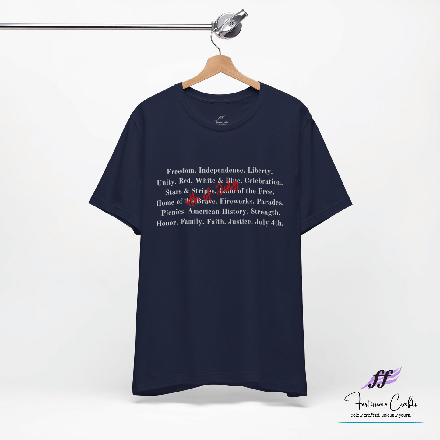 100% Airlume Cotton Patriotic T-Shirt: Adult Unisex Fit XS-5XL