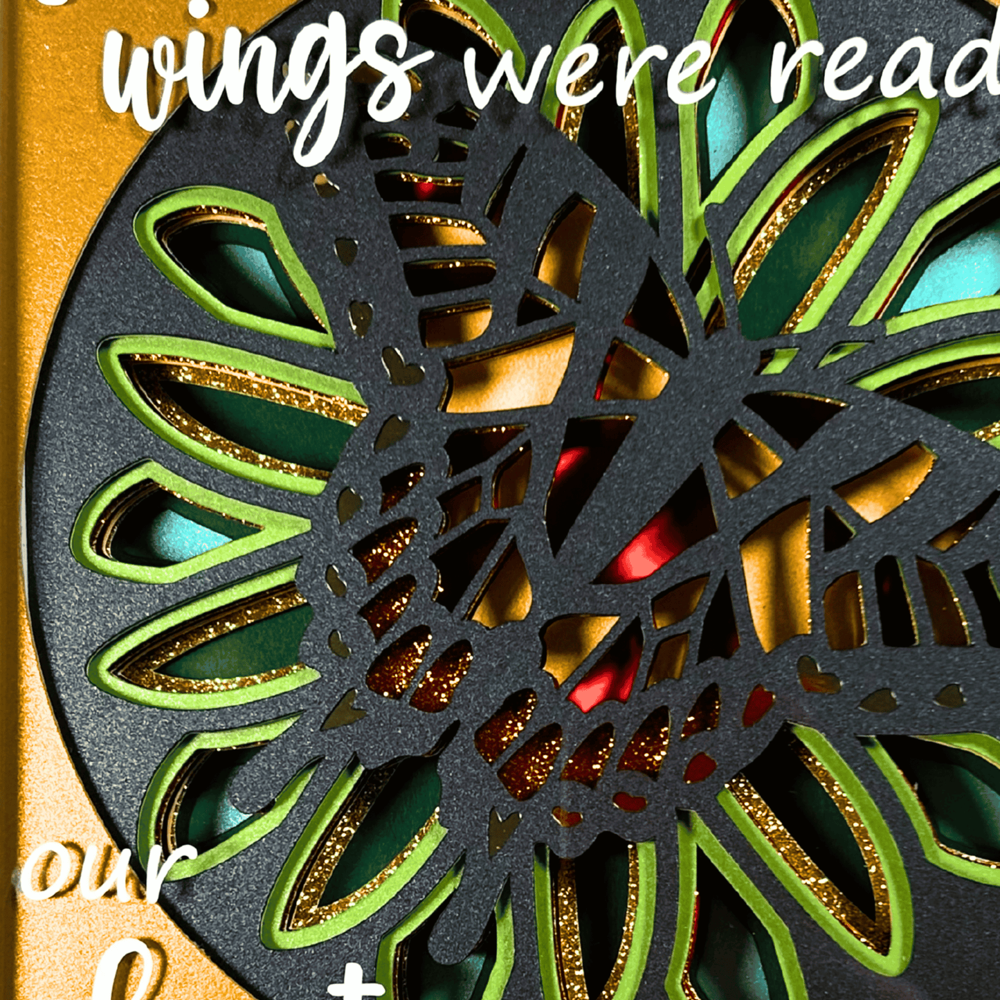 Butterfly Memorial Shadowbox – Handcrafted 3D Layered Art, Framed